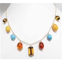 Collana Damiata Gioielli Donna in Oro giallo Ambra 820-D199 - 820-D199